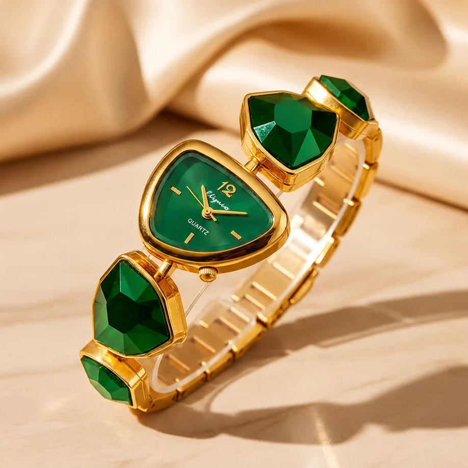 Green Triangle Dial Watch