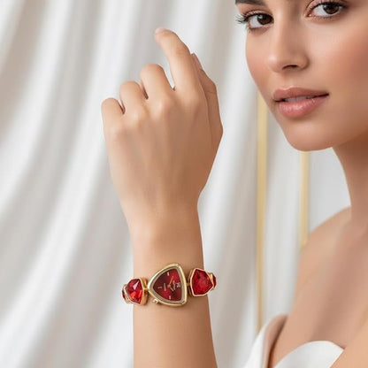 Red Triangle Dial Watch