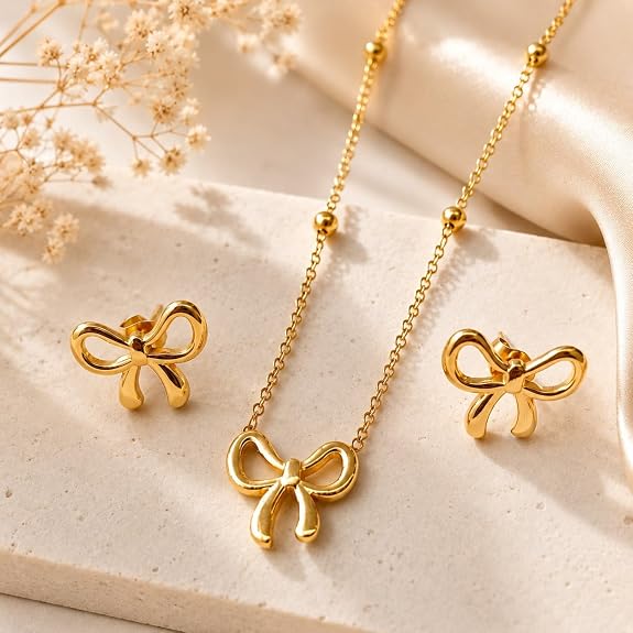 Bow Necklace Set