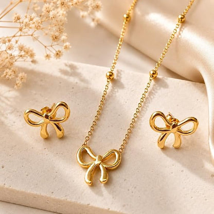 Bow Necklace Set