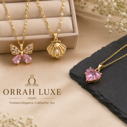 The Pink Trio - Set of 3 Necklaces