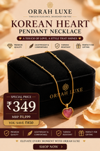 ORRAH LUXE Elegant Heart Pendant Necklace for Women