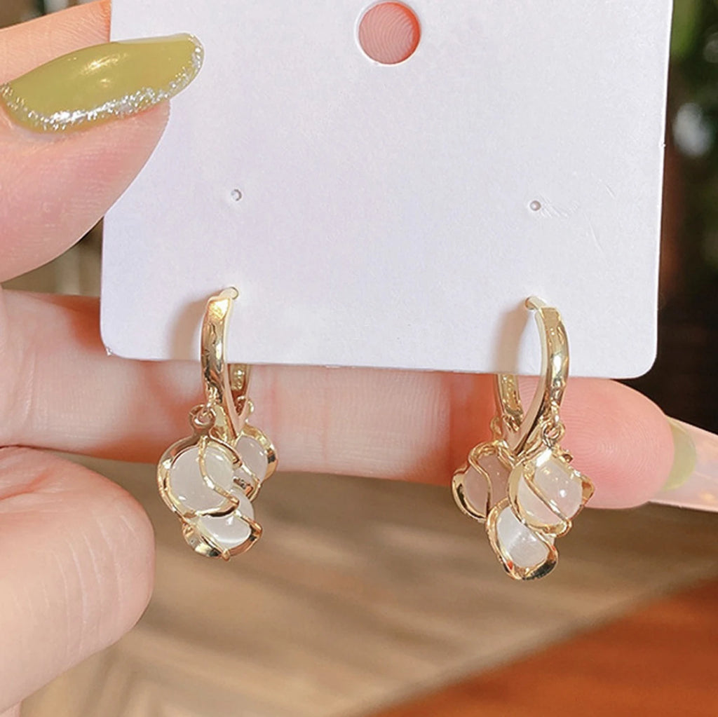 Trendy Gold-Tone Pearl Earrings Set – 2 Pair Combo for Women & Girls