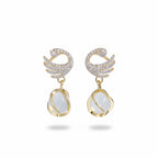 Trendy Gold-Tone Pearl Earrings Set – 2 Pair Combo for Women & Girls