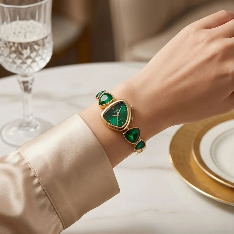 Green Triangle Dial Watch