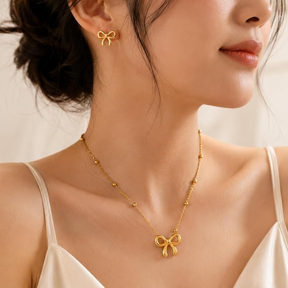 Bow Necklace Set