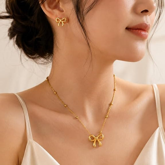 Bow Necklace Set