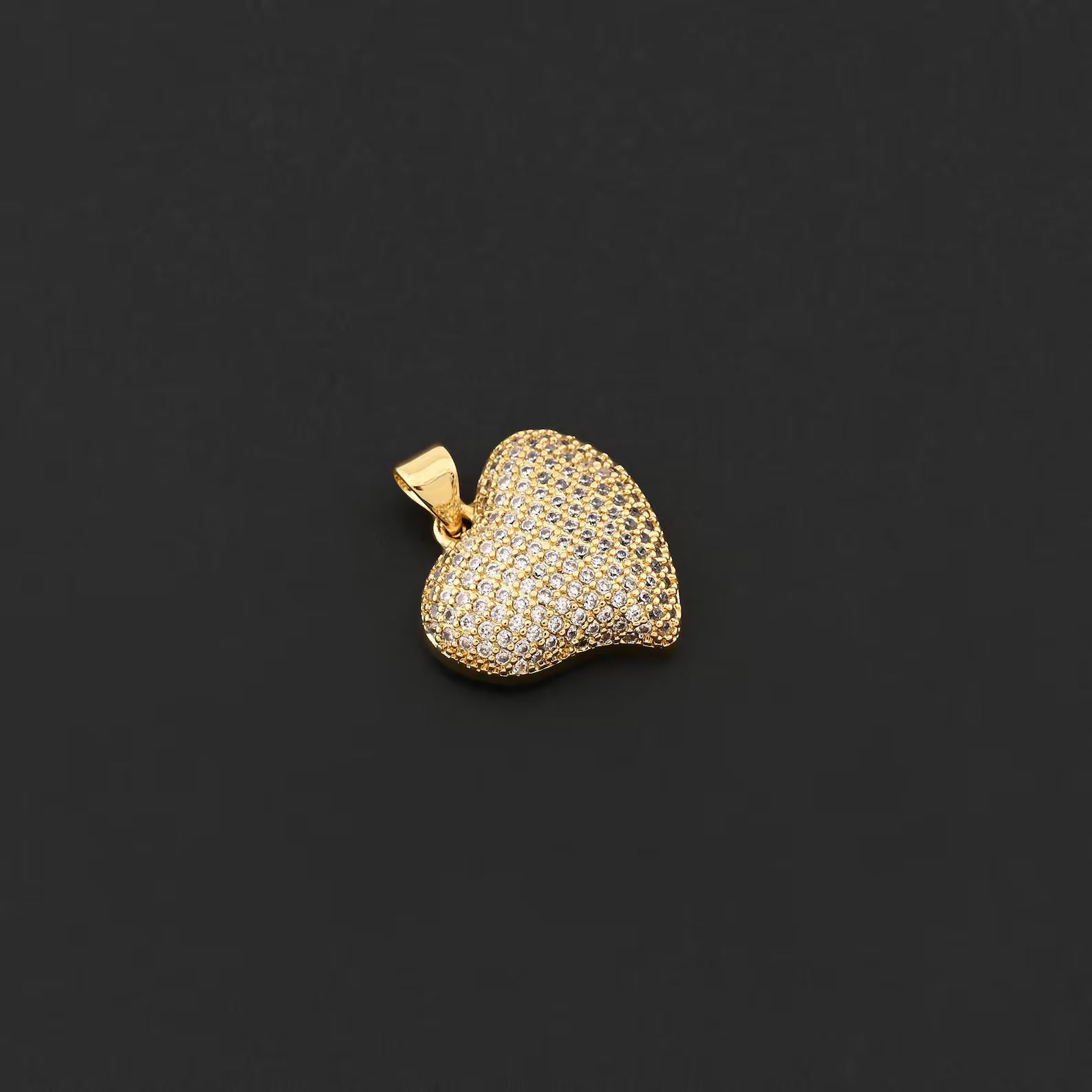 ORRAH LUXE Gold Heart Pendant Necklace for Women