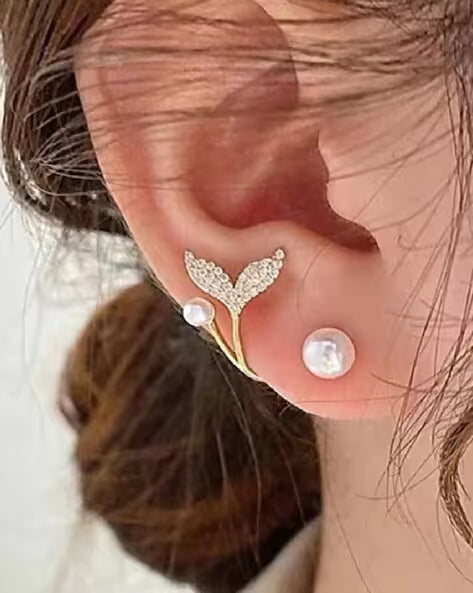 ORRAH LUXE Korean Pearl Earrings – 2 Pair Combo