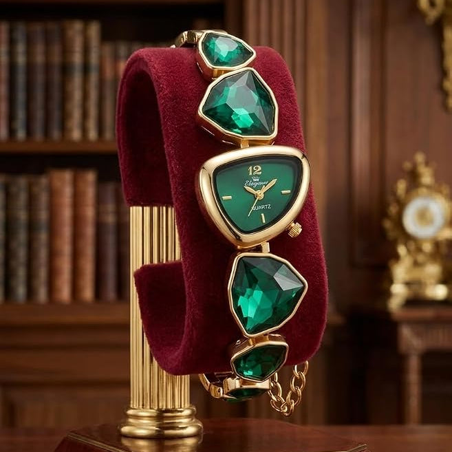 Green Triangle Dial Watch