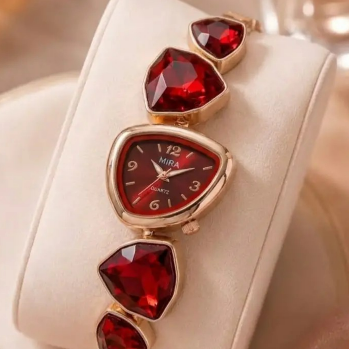 Red Triangle Dial Watch
