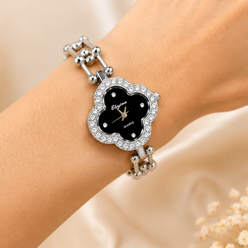 Clover Crystal Bracelet Watch